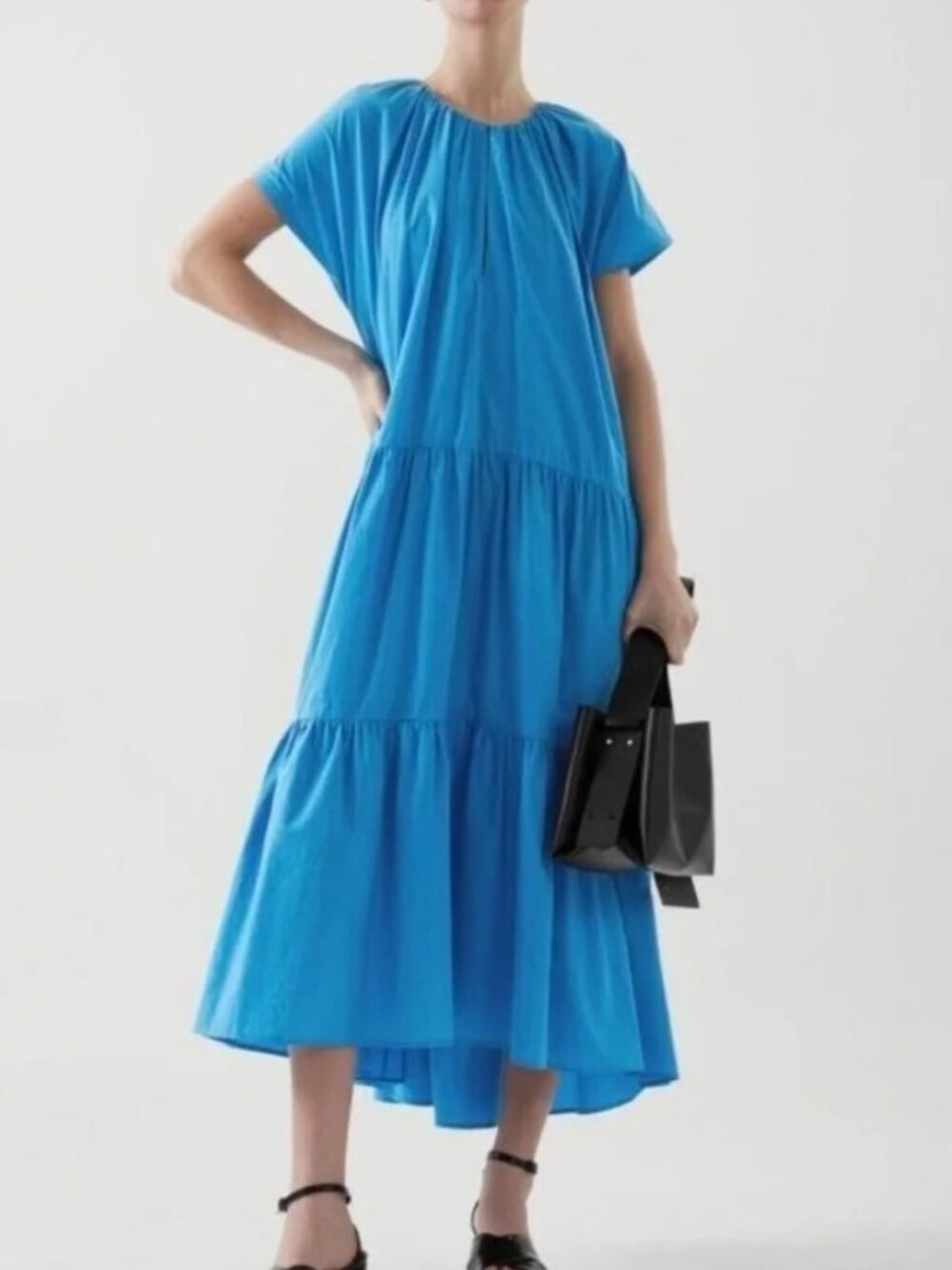 COS tiered a-line maxi dress New XL